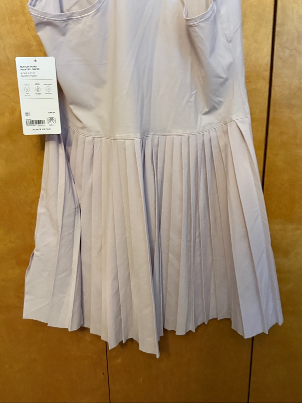 NWT - ATHLETA Athletic Tennis Dress light purple Women Size Medium - Picture 7 of 11